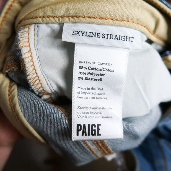 Paige Jeans Size 25 Womens Blue Wash Skyline Straight Mid Rise Straight Leg - Picture 5 of 7